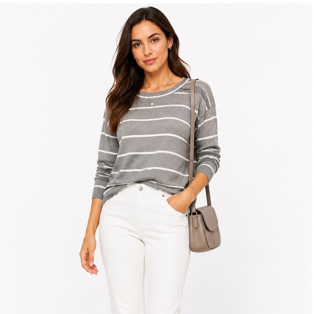 Banana Republic Women's Striped Printed Long Sleeve Pullover Sweater Size‎ Small